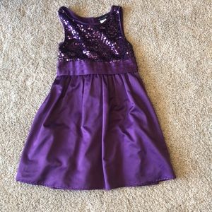 Bright purple dress
